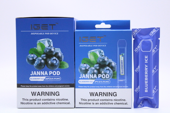 Pluma electrónica de IGET JANNA 1.6ml Vape, cigarrillo líquido de 450 soplos E