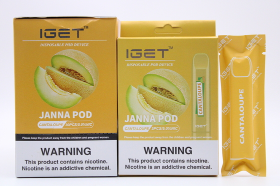 Pluma electrónica de IGET JANNA 1.6ml Vape, cigarrillo líquido de 450 soplos E