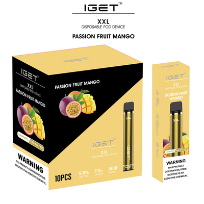 1800 cigarrillo disponible de la vaina E del vaporizador de los soplos 7ml XXL IGET Vape