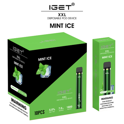 Vaina portátil Vape, pluma del soplo auténtico de Iget 1800 del vaporizador de 7ml que fuma XXL