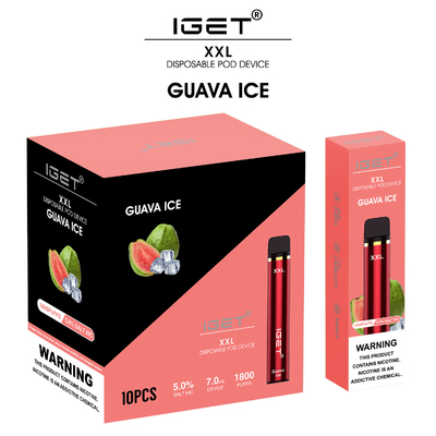 Vaina portátil Vape, pluma del soplo auténtico de Iget 1800 del vaporizador de 7ml que fuma XXL