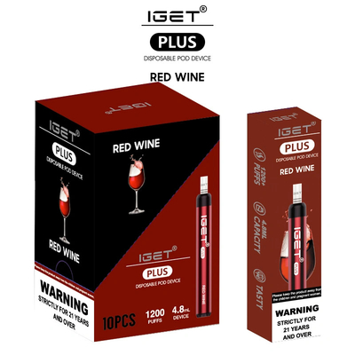 soplos disponibles 4.8ml del cigarrillo 1200 de 650mAh IGET Vape mini E