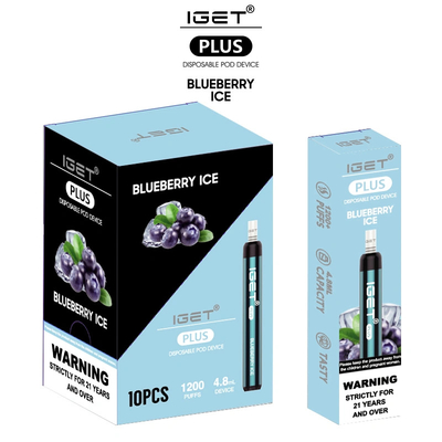 soplos disponibles 4.8ml del cigarrillo 1200 de 650mAh IGET Vape mini E