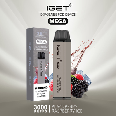 8 colores se refrescan acuñan soplos MEGA de Nic Salt Disposable Vape IGET los 3000