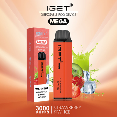 8 colores se refrescan acuñan soplos MEGA de Nic Salt Disposable Vape IGET los 3000