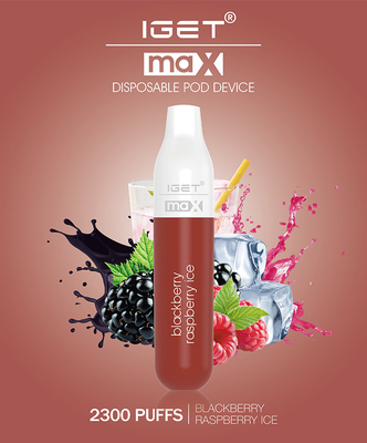 2300f IGET MAX Flat Pod Vape Pen, sistema portátil de la vaina del mango 8ml