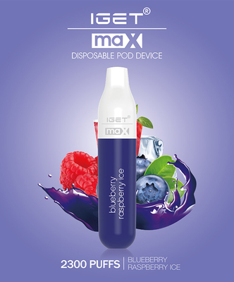2300f IGET MAX Flat Pod Vape Pen, sistema portátil de la vaina del mango 8ml