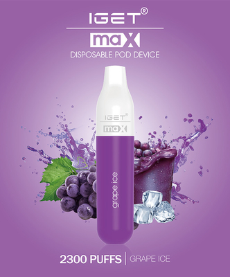 2300f IGET MAX Flat Pod Vape Pen, sistema portátil de la vaina del mango 8ml