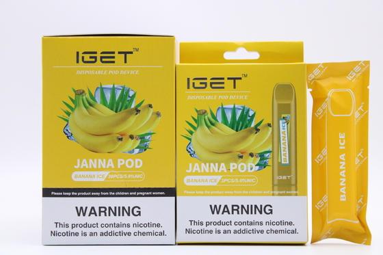 Vainas disponibles de la nicotina del hielo IGET Vape del lichi 450 soplos
