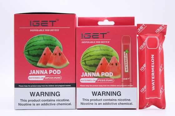 Vainas disponibles de la nicotina del hielo IGET Vape del lichi 450 soplos