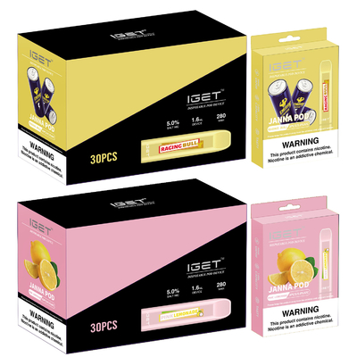 450 soplos 1.6ml IGET Vape JANNA Electronic Cigarette disponible