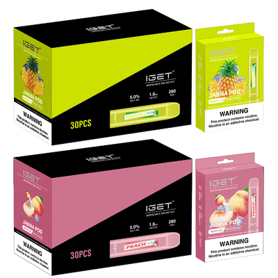 450 soplos 1.6ml IGET Vape JANNA Electronic Cigarette disponible