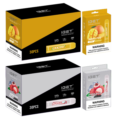 450 soplos 1.6ml IGET Vape JANNA Electronic Cigarette disponible