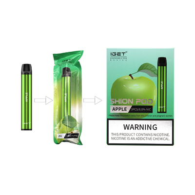 600 soplos E Nic Salt Disposable Vape Pen líquido IGET SHION todo en uno