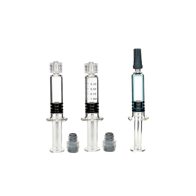 Jeringuilla de cristal del aceite de CBD THC DELTA8, jeringuilla 1ml de la cerradura de IPlayecigs Luer