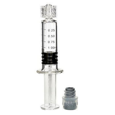 Jeringuilla de cristal del aceite de CBD THC DELTA8, jeringuilla 1ml de la cerradura de IPlayecigs Luer