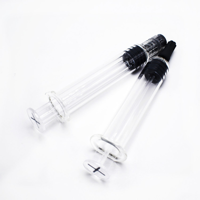 inyección innecesaria Thc del aceite de 0.5ml 1ml de la jeringuilla de la cerradura disponible de cristal clara vacía de Luer