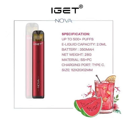 Arrancador original Kit In Stock de Vape de la nicotina de las clases el 6% de IGET Vape IGET Nova 3