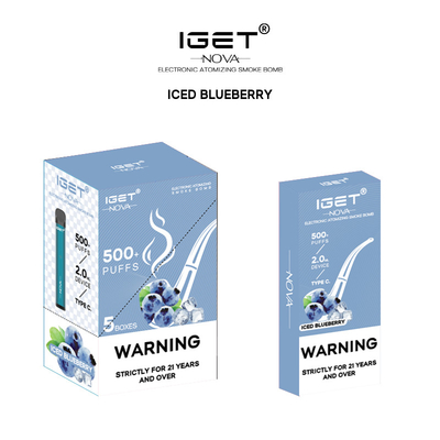 Iget original que sopla Nova Device Kit Disposable 500 la batería recargable 2ml prellenó la pluma de Vape del cartucho