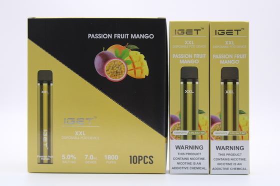 Iget original XXL 1800 sopla los cigarrillos disponibles de la vaina que la batería 2.4ml del dispositivo 950mAh prellenó la pluma de Vape del cartucho