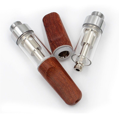 Vidrio de madera de las extremidades de la bobina 0.5ml 1ml CBD Vape del cartucho del sistema de cerámica de la vaina