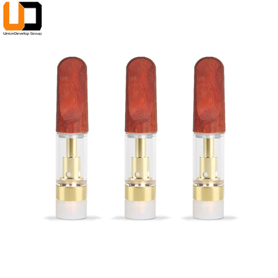 Vidrio de madera de las extremidades de la bobina 0.5ml 1ml CBD Vape del cartucho del sistema de cerámica de la vaina