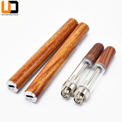 Vidrio de madera de las extremidades de la bobina 0.5ml 1ml CBD Vape del cartucho del sistema de cerámica de la vaina