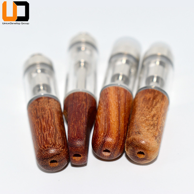 Vidrio de madera de las extremidades de la bobina 0.5ml 1ml CBD Vape del cartucho del sistema de cerámica de la vaina