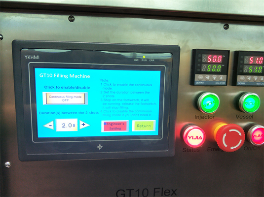 Dispositivo semiautomático altamente exacto del relleno del control de la pantalla de la máquina de rellenar del aceite de Vape