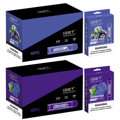 Soplos Vape disponible Pen Pod Device IGET JANNA de la venta directa 450 de la fábrica de China