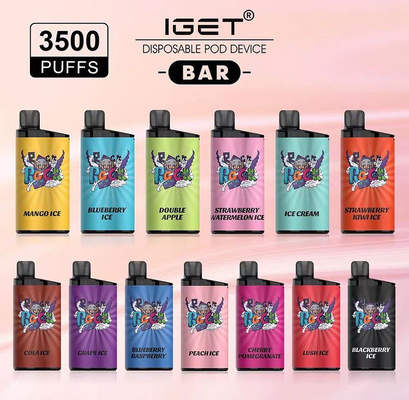 Nicotina disponible Vape IGET del cigarrillo IGET del 100% de los soplos originales de la BARRA 3500