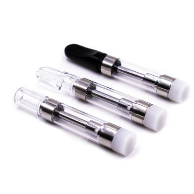510 cartucho de cerámica de cristal del vape cbd/thc delta9 del aceite grueso hermético del hilo 0.5ml 1ml
