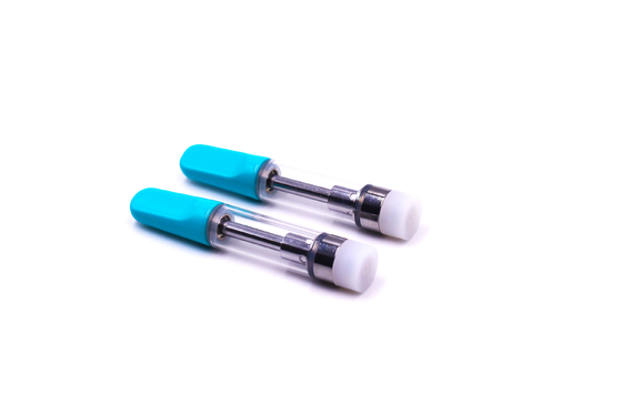 Cartucho plástico de la extremidad 1ml de la impresión CBD THC D8 del aceite de la ronda plana de encargo del vaporizador