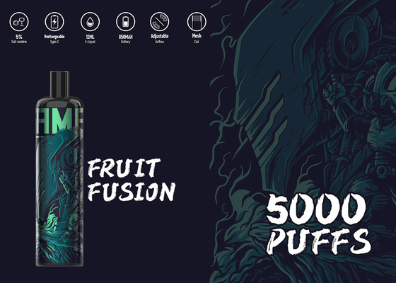 La energía 5000 de Epood de la nicotina de los E-cigs el 5% sopla pluma de Vape