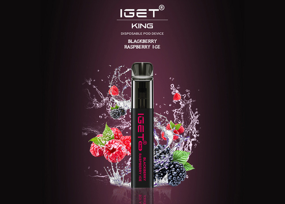 El rey 2600 soplos de Iget incluyendo la nicotina Vape disponible del 5% encierra 9 sabores