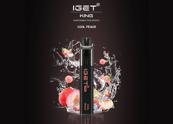 El rey 2600 soplos de Iget incluyendo la nicotina Vape disponible del 5% encierra 9 sabores