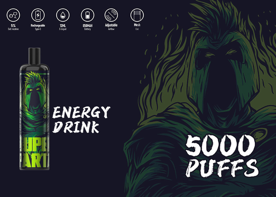 Vapes de lujo máximos del gusto de la nicotina de los soplos el 5% del vaporizador de la energía al por mayor de Epod 5000