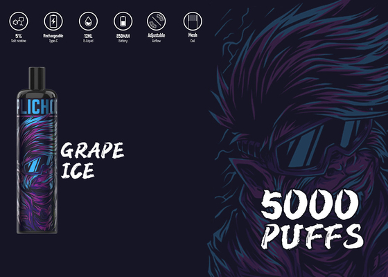 5000 pluma recargable de Vape de la nicotina de los sabores 12ML 5% de Vape 12 de la energía de Epod de los soplos
