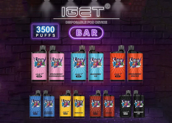 IGET vendedores calientes OBSTRUYEN 3500 soplos 13 vapes del e-cigarrillo de los sabores