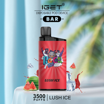 La BARRA 3500 de la original el 100% IGET SOPLA pluma disponible del vape de la nicotina del 5%