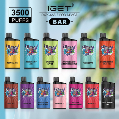 La BARRA 3500 de la original el 100% IGET SOPLA pluma disponible del vape de la nicotina del 5%