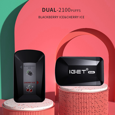 NUEVOS IGET SE DOBLAN 2100 SOPLOS 2 sabores en 1 precio de fábrica original del dispositivo 8ml 1000mAh