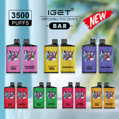 Pluma disponible de Vape de la nueva de los sabores IGET de la BARRA 3500 nicotina disponible de los soplos 12ml el 5%