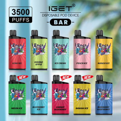 La BARRA ORIGINAL VAPE DISPONIBLE de IGET ENCIERRA 3500 SOPLOS - baya mezclada