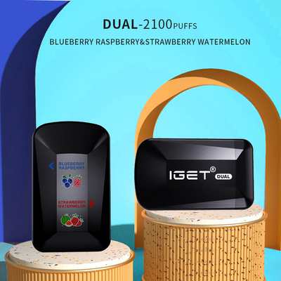 IGET se doblan 2 sabores en 1 2100 pluma disponible de Vape de la capacidad de los soplos 8.0ml