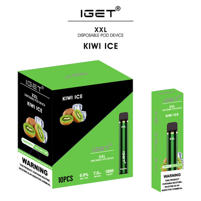 El nuevo sabor llega IGET XXL 1800 SOPLA hielo de la uva de la zarzamora de la capacidad 7ml