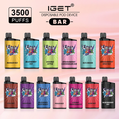 Pluma disponible de Vape del servicio expreso el 5% de la nicotina de la sal 20 de las clases de la BARRA rápida del sabor IGET