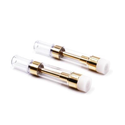 Cartucho wickless del tanque de cristal de los vapes 1.0ml de la bobina de cerámica plástica CBD
