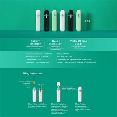 Nueva llegada P24 350 pluma disponible de la batería SS316 Vape del mAh con el volumen del tanque 2.0/2.5/3.0ML