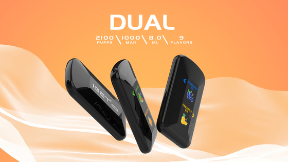 Los sabores duales en un dispositivo Vape disponible 2100 soplan IGET DUAL con la batería 1000mah